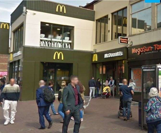 McDonald's in Week Street, Maidstone. Pic: Google