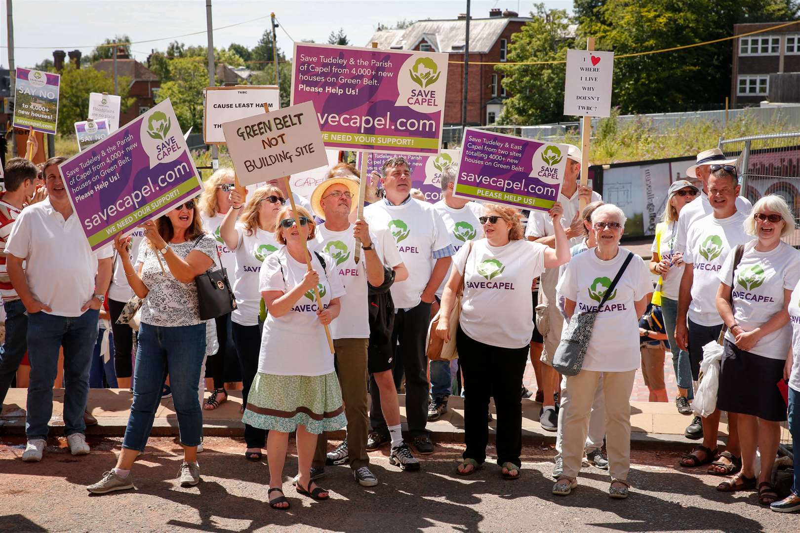 A scene from the earlier march in August