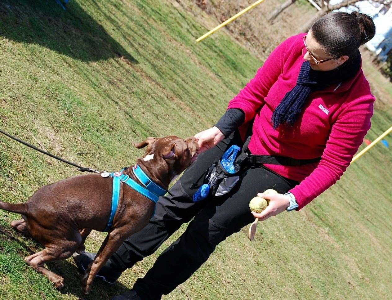 Colin with his owner Stephanie Vine who is calling for a change in dog control legislation. Picture: Stephanie Vine