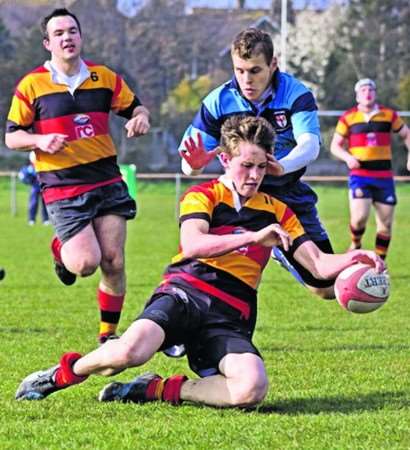 JJ Murray goes over for the final try on Saturday