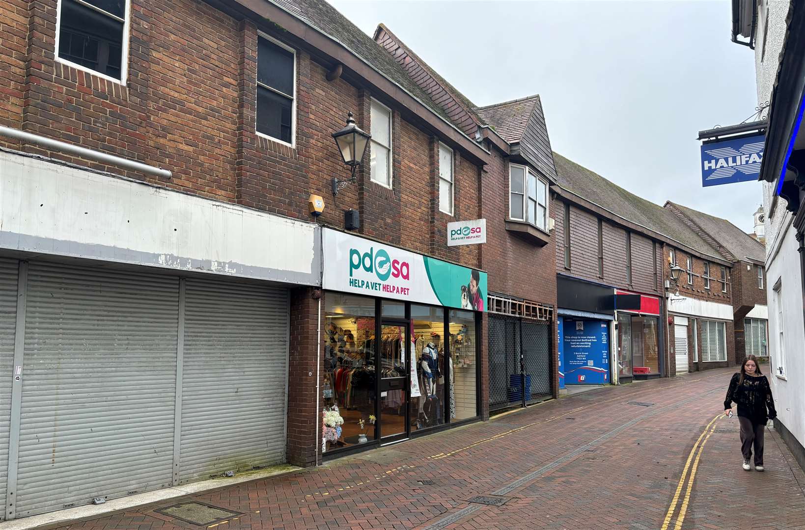 Only PDSA remains in the row of six shops in New Rents