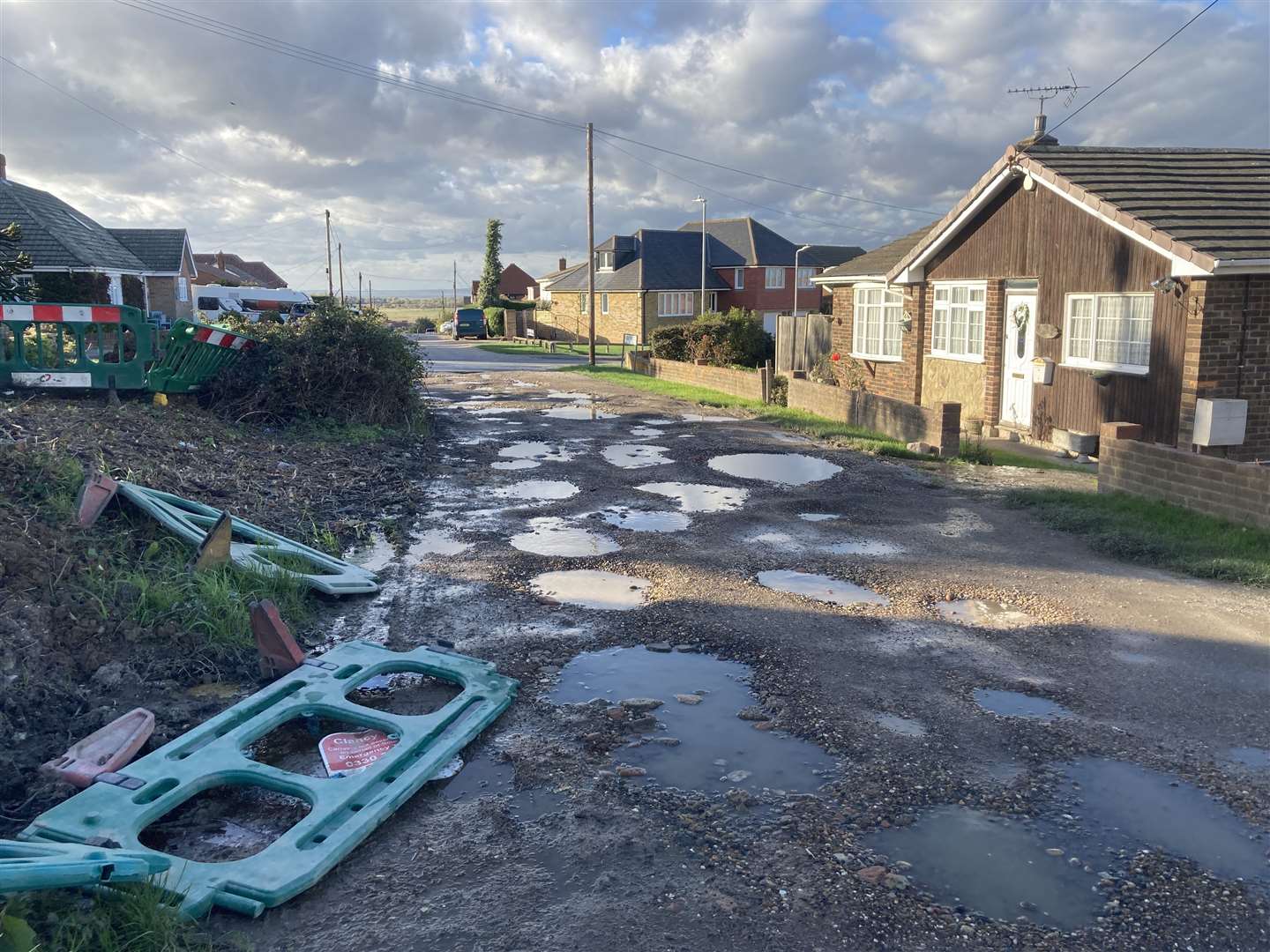 Nigel Shotton and his neighbours have complained about a water leak in Augustine Road, Minster, since August 22