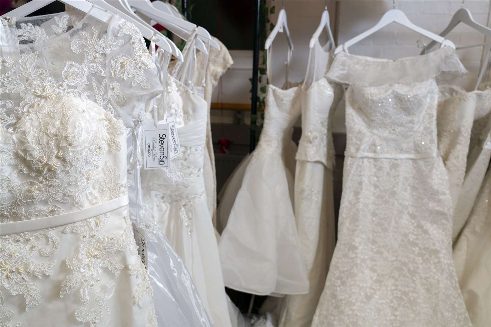 Adrian Chapman said he hopes the wedding dresses bring ‘enjoyment’ (Danny Fitzpatrick/PA)