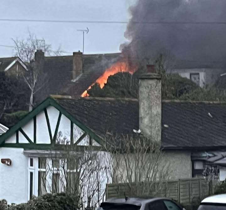 A house fire at The Warren in Whitstable