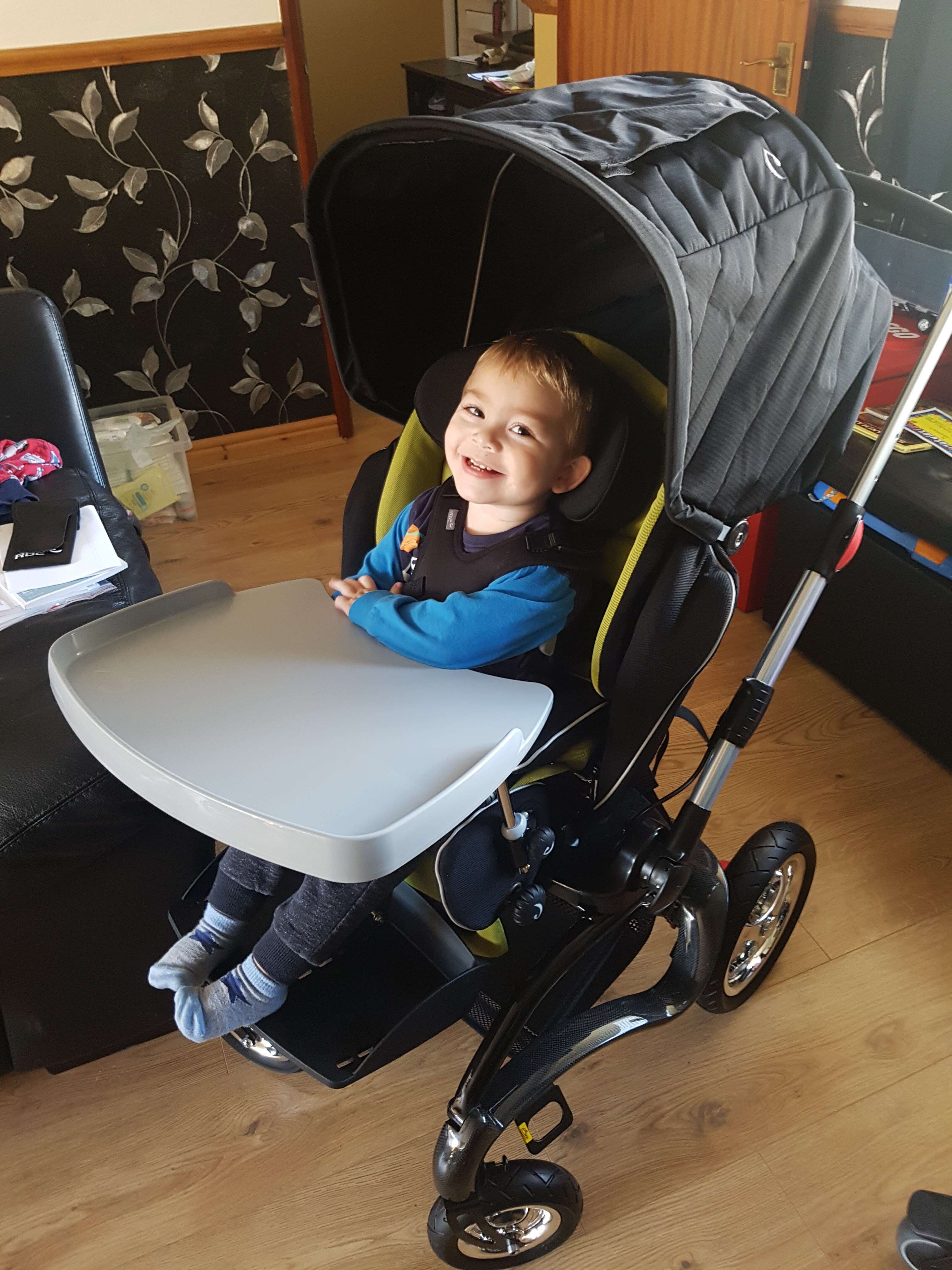 Albert Sharman loves his new wheelchair