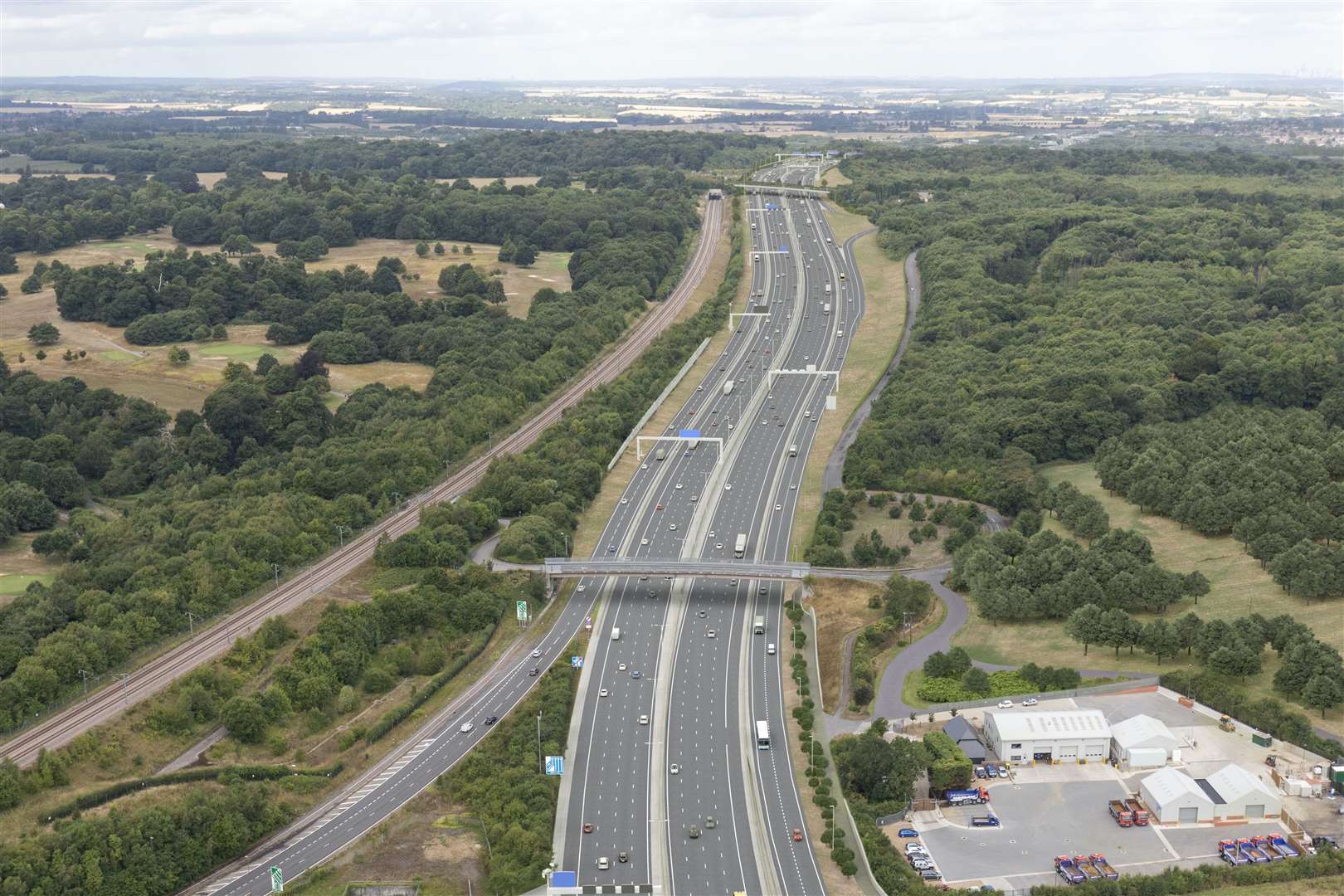 The approach to the tunnel on the Kent side showing Thong Lane bridge linking Gravesend and Thong with the approach to the southern entrance of the Lower Thames Crossing. Picture: Highways England/Joas Souza Photographer