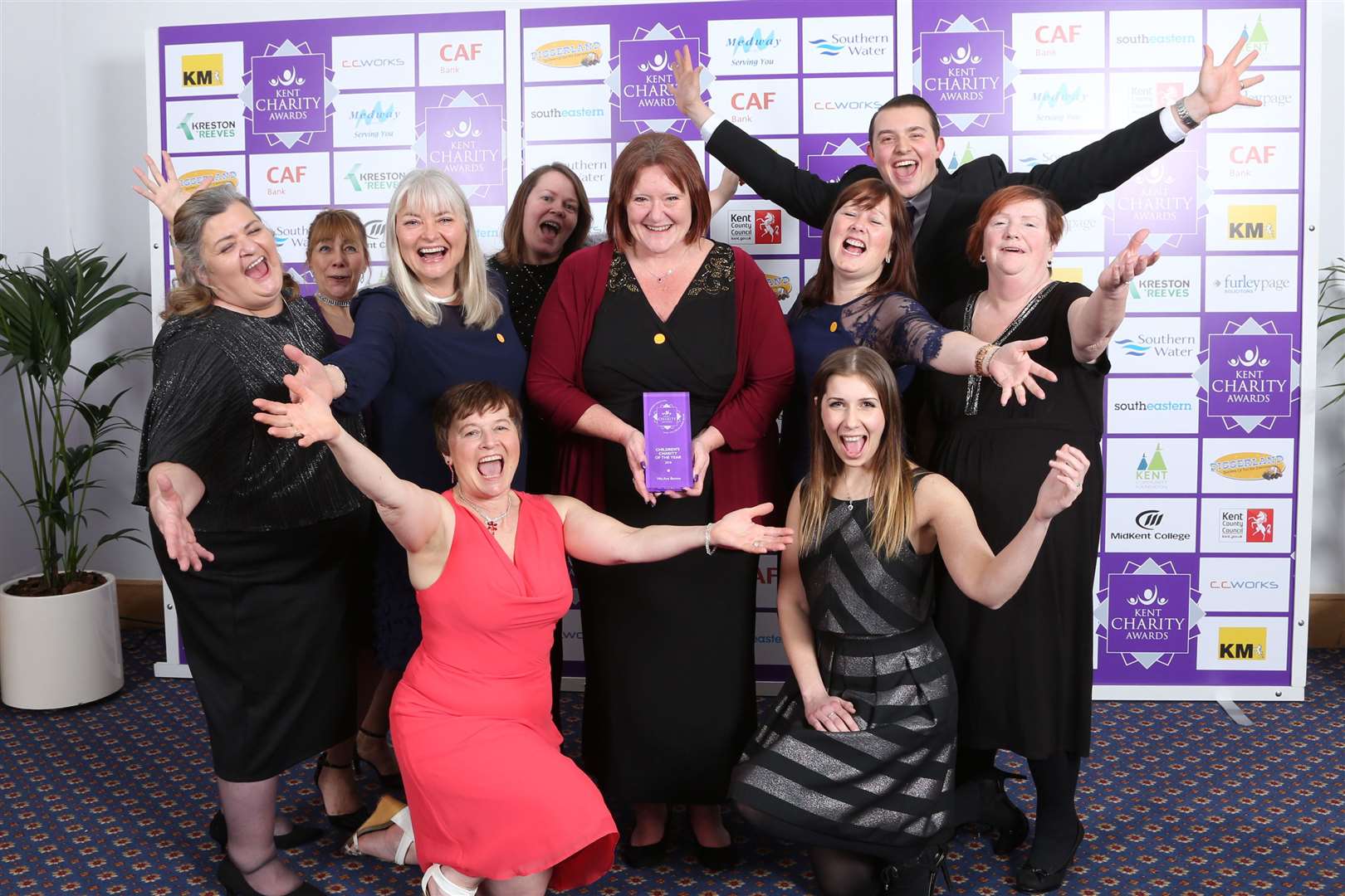 Staff members from We Are Beams at the Kent Charity Awards in 2018