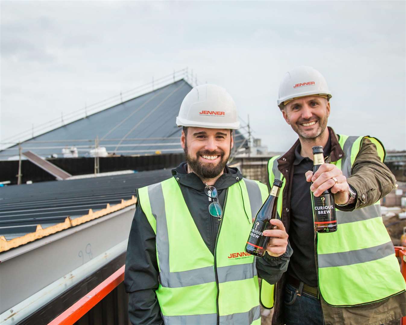 Curious Brewery's head brewer Matthew Anderson with Brewery MD Gareth Bath.