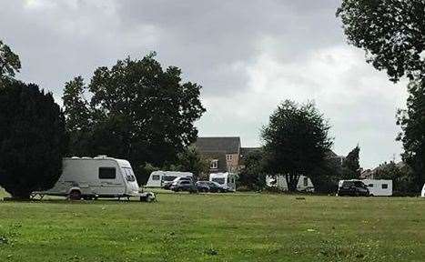 Travellers have moved onto Church Green in Gillingham