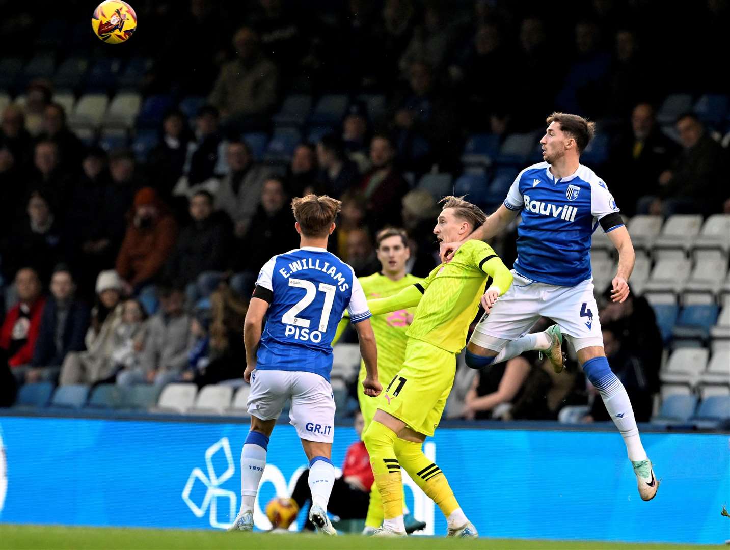 Gillingham defender Conor Masterson in action against Port Vale Picture: Barry Goodwin