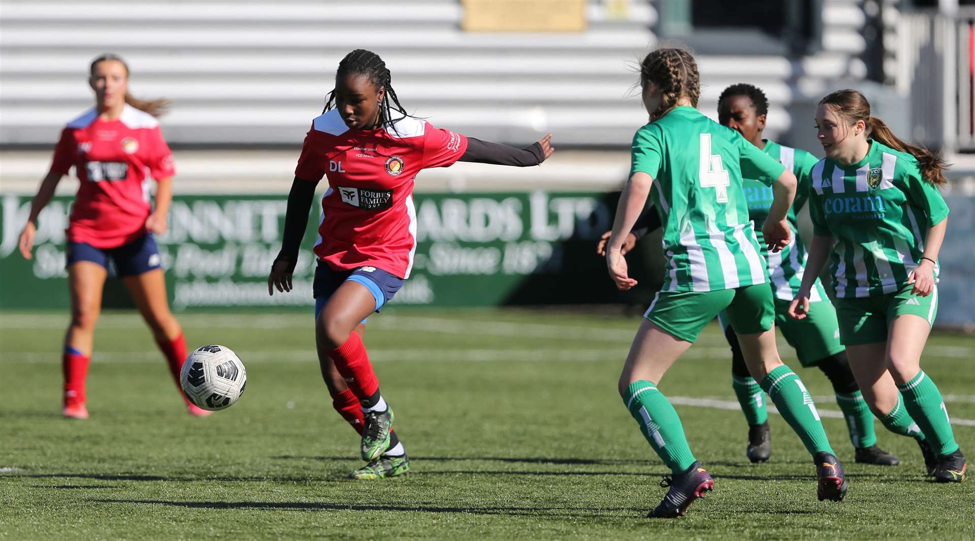 VCD Athletic under-15s defend in numbers against Ebbsfleet United under-15s on Sunday. Picture: PSP Images