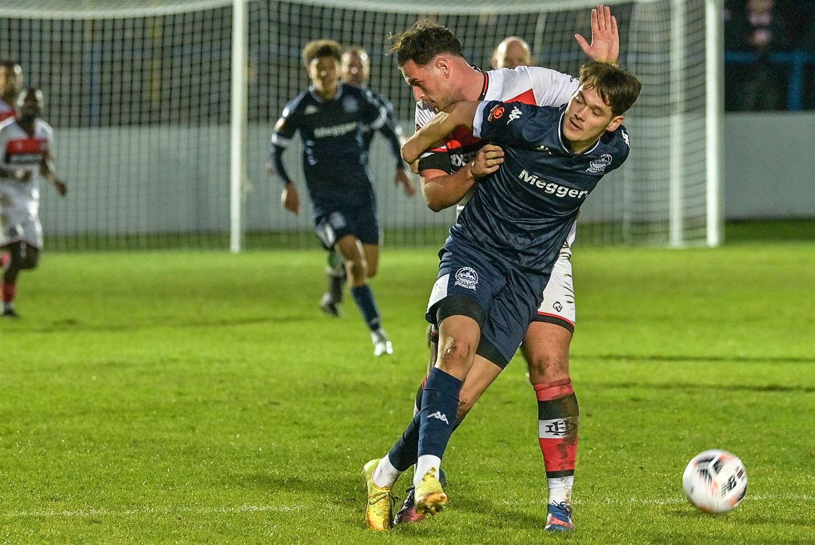 Alfie Pavey turns a Dulwich defender. Picture: Stuart Brock