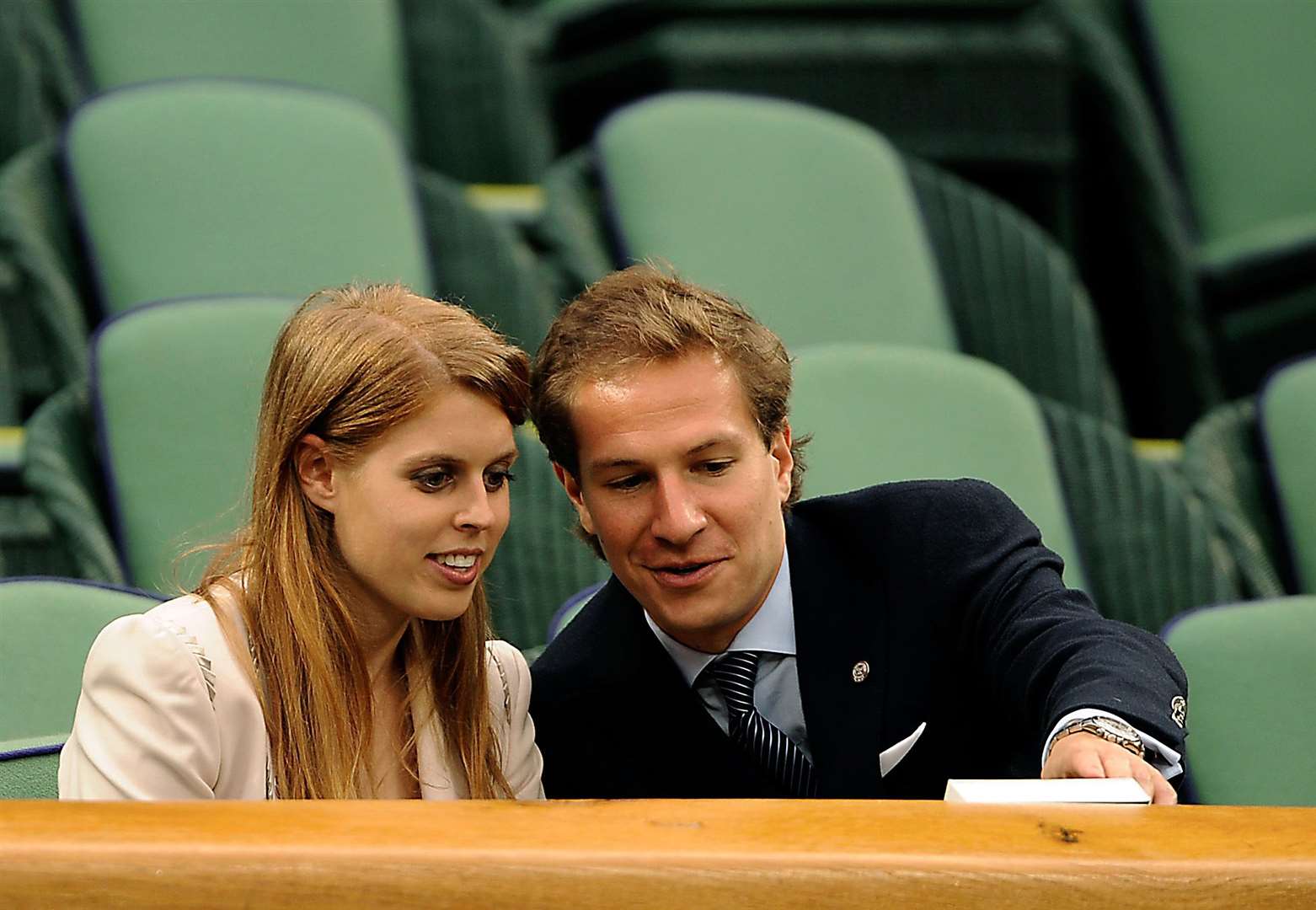 Beatrice with her former love Dave Clark (Rebecca Naden/PA)