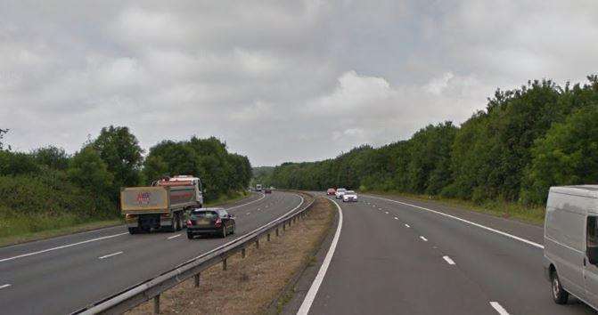 The M2 near Faversham (6783486)