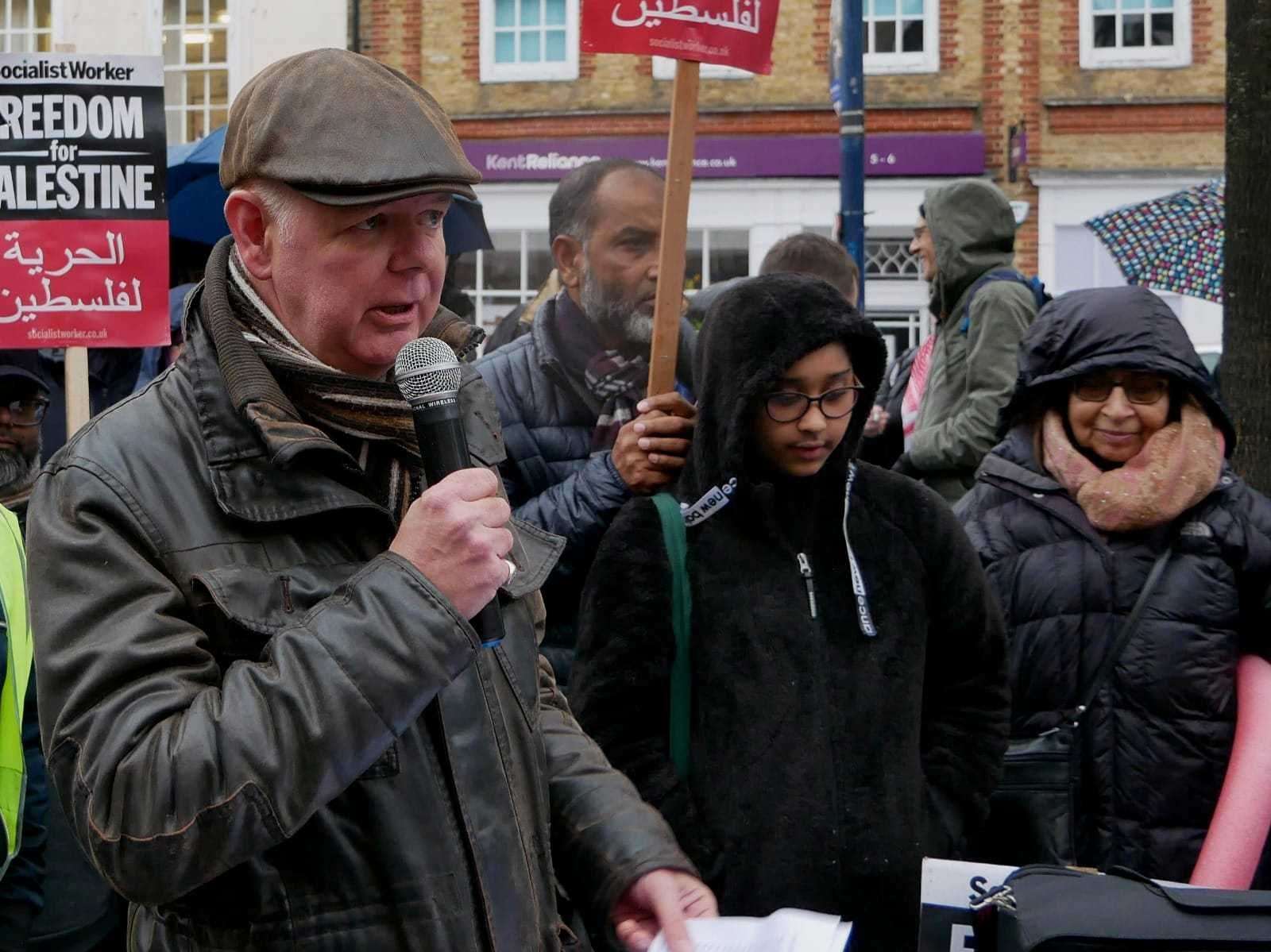 The protest was joined by local Green party leader Stuart Jeffery