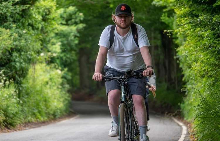 Reporter Rhys Griffiths tried part of the Cantii cycling route when it opened last year. Picture: Cycling UK