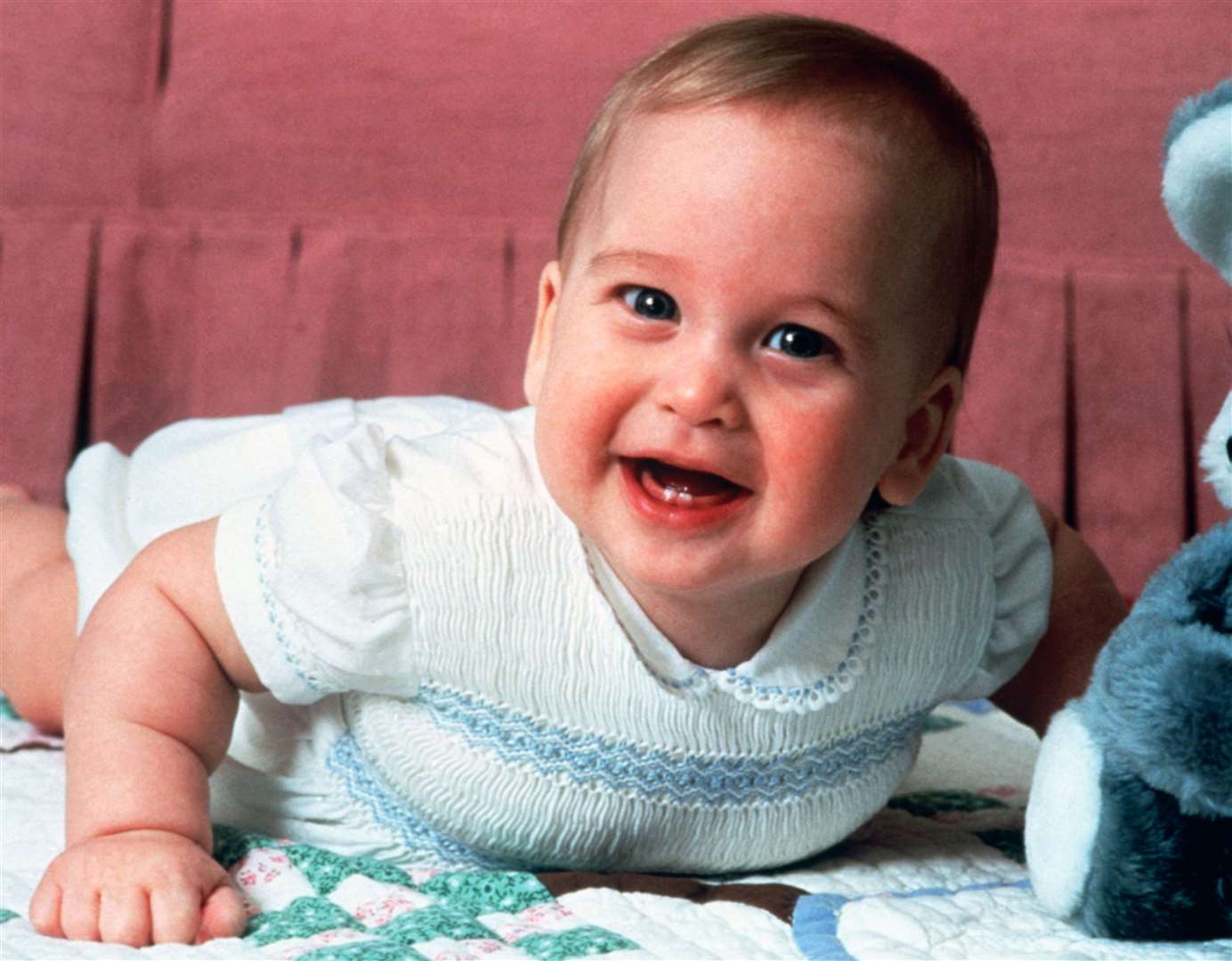 The Duke of Cambridge as an infant playing at home in Kensington Palace in 1983 (PA)