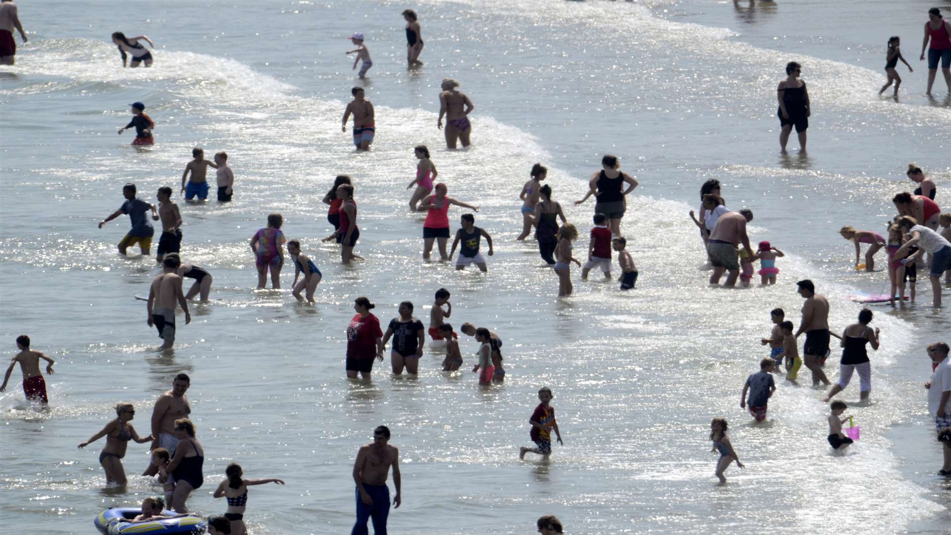 Paddling in Folkestone. File picture