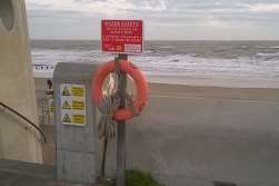 One of the life buoys is placed higher up on the promenade. Pic by Valerie Barlow