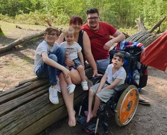 Parents Daniel Grant and Natalie Rhodes are preparing a magical Christmas for children Bobby Rhodes (right) Joshua Rhodes (left) and Arthur Grant (centre) (24184133)