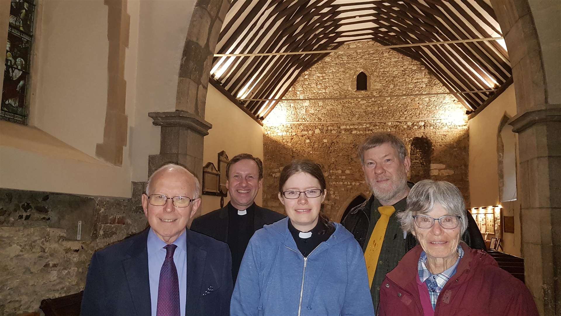 Christopher Gower, Rev Mark Griffin, Rev Hannah Thompon, Mike Butler and Ruth Mattews are pleased with the record breaking year (5341962)