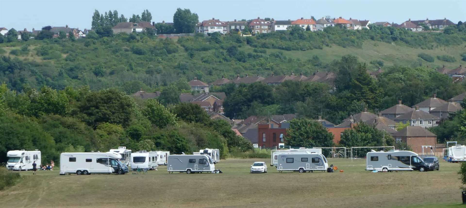 Residents are calling for action after travellers moved onto Barnfield Park