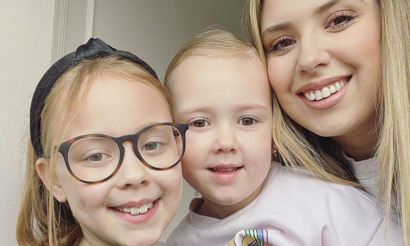 Cheran Friedman with her daughters, Olivia, 4, and Sophia 9. Picture: Cheran's Bakery