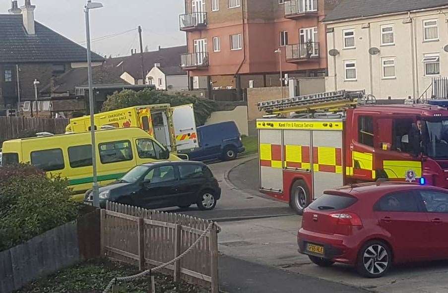 Emergency services were called to Northfleet following an incident. Picture: Steve Mairs