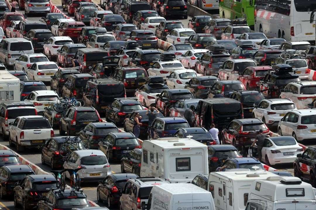 The queues at the Port of Dover on Friday, July 22. Picture: Barry Goodwin