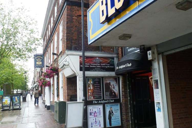 The Ashford Club in Ashford High Street where a woman gave birth to her baby in the toilet