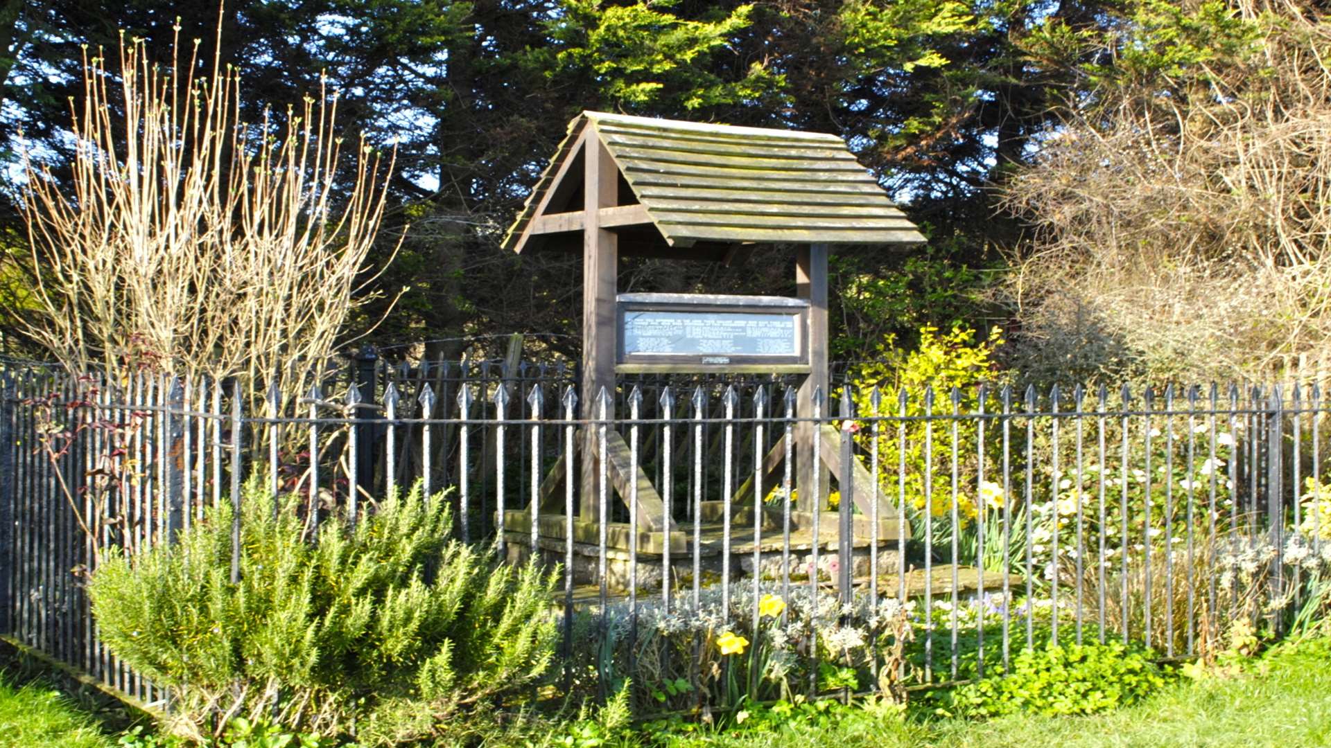 A view of the Walmer Aerodrome war memorial