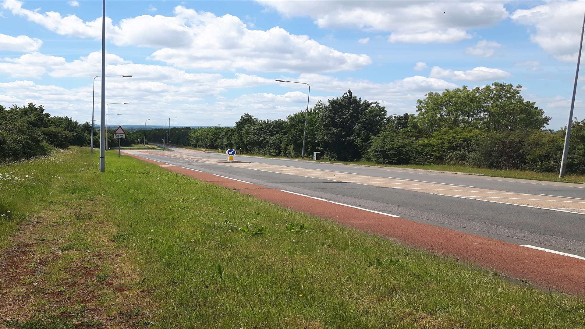 The slip way off the Thanet Way where the road rage attack happened