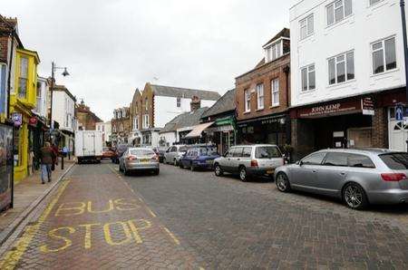 Gridlock in Whitstable's Harbour Street.