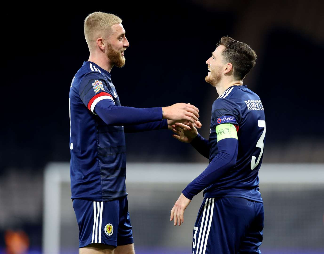 Robertson (right) has achieved recent success with Scotland (Steve Welsh/PA)