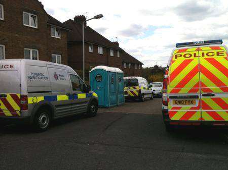 Rankine Road, Tunbridge Wells, where police are excavating the garden.