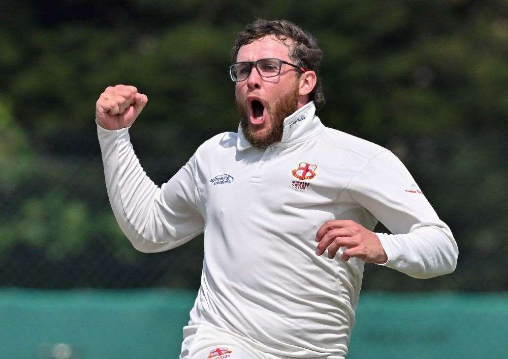 Kai Appleby scored a century for Minster on Saturday against Sandwich Town Picture: Keith Gillard