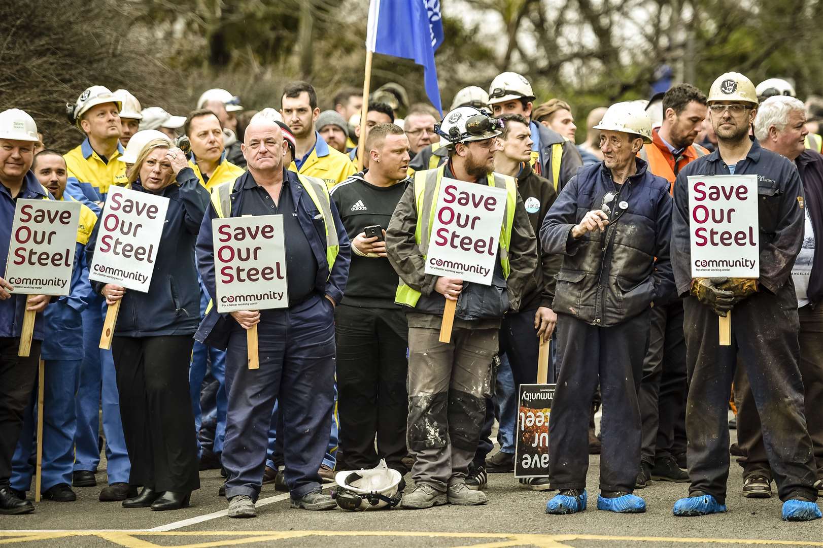 Trade unions and workers have campaigned for many years to keep the Port Talbot plant open (Ben Birchall/PA)