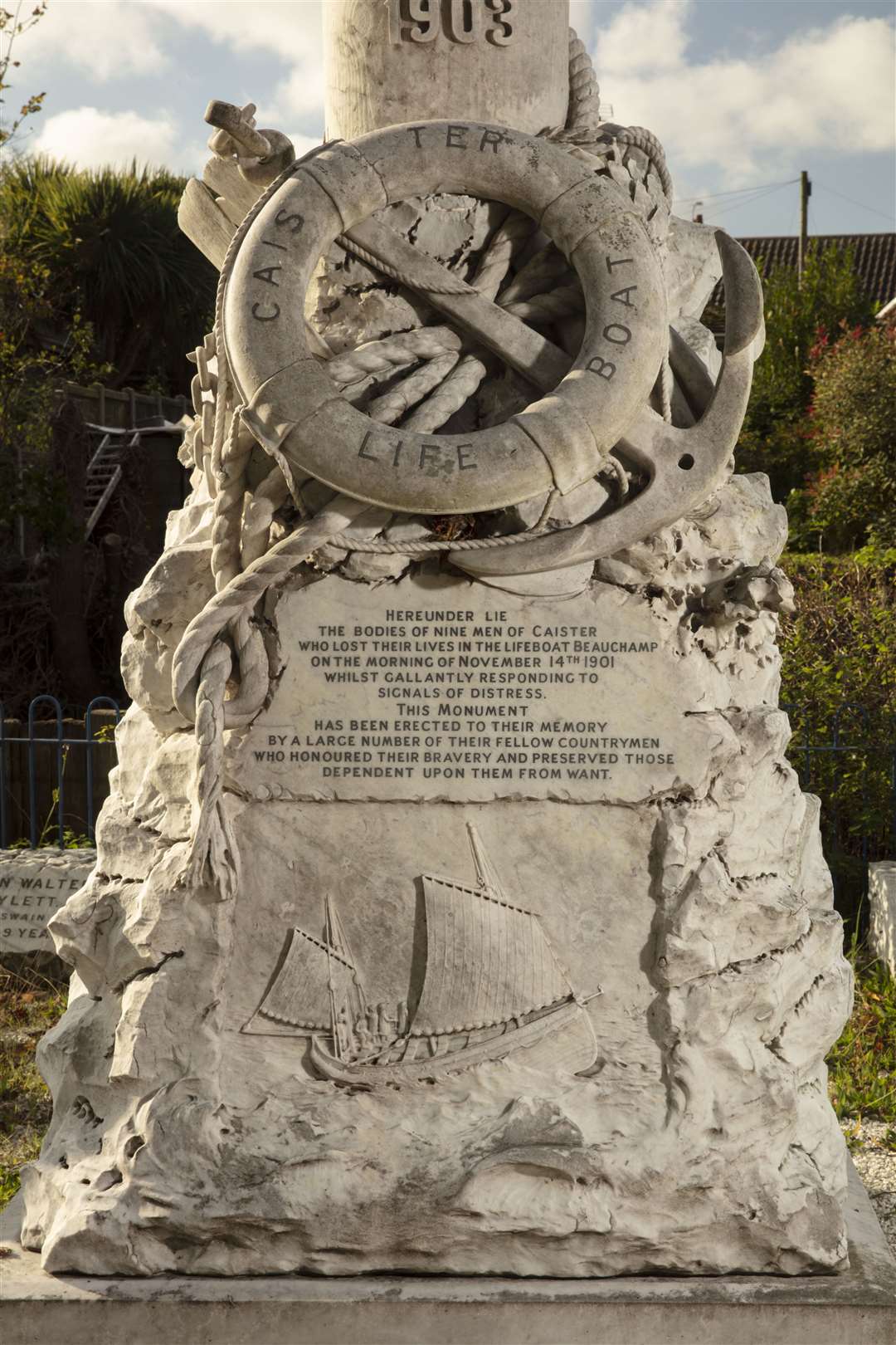 Beauchamp Lifeboat Memorial in Caister on Sea, Norfolk (Historic England Archive)