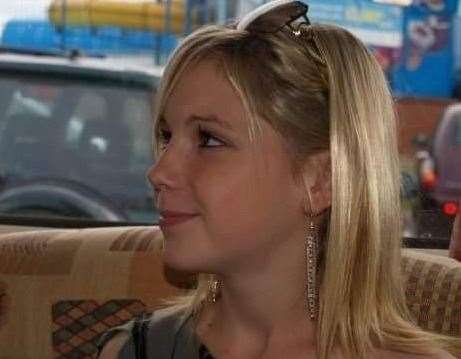 Hayley when she first developed anorexia as a teenager, and was receiving treatment