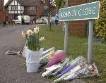 Floral tributes left near the scene. Picture: Grant Falvey