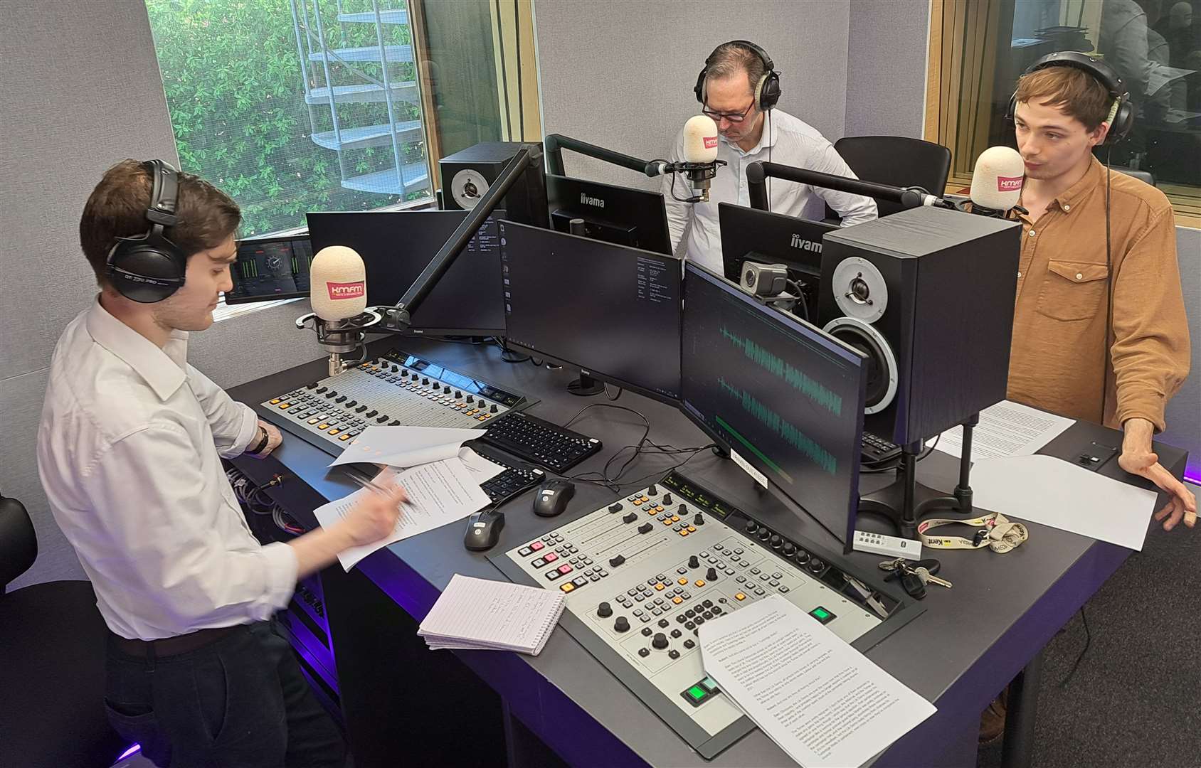 L-r: Robert Boddy, Paul Francis and Dan Essen presenting the Kent Politics Podcast