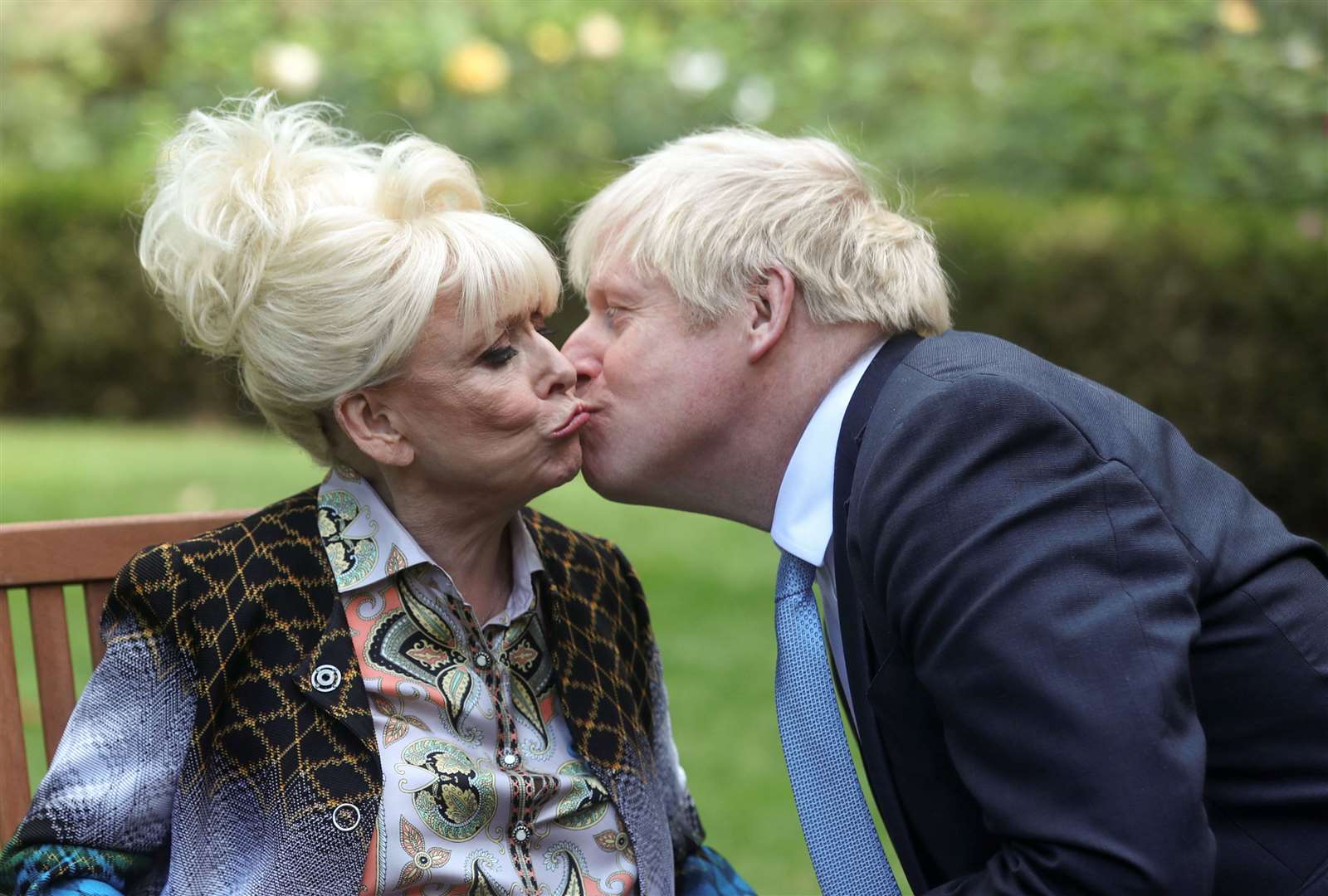 Dame Barbara Windsor meeting Prime Minister Boris Johnson (Simon Dawson/PA)