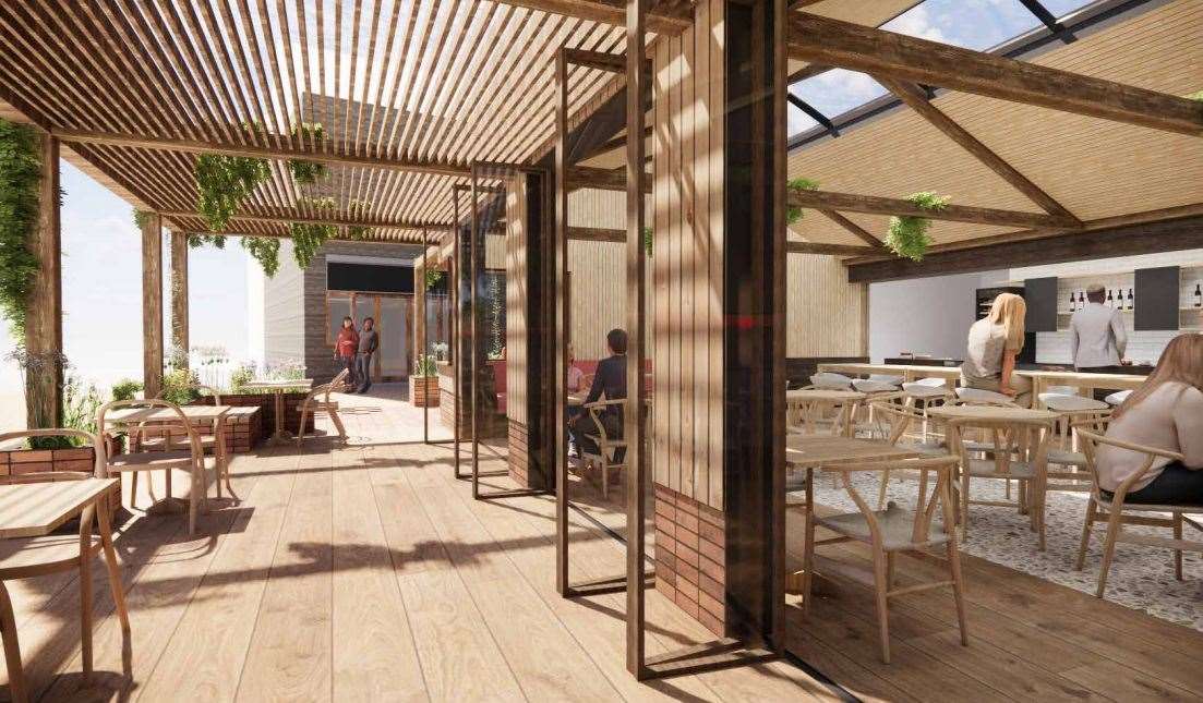 An existing warehouse will be converted as part of the scheme. Picture: Hollaway Studios