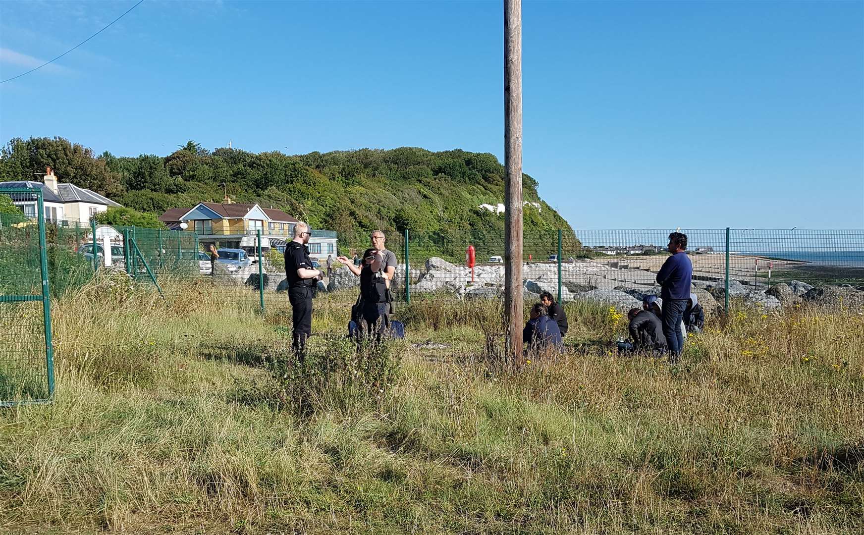 A group of eight people were found in St Margaret's Bay (15967674)