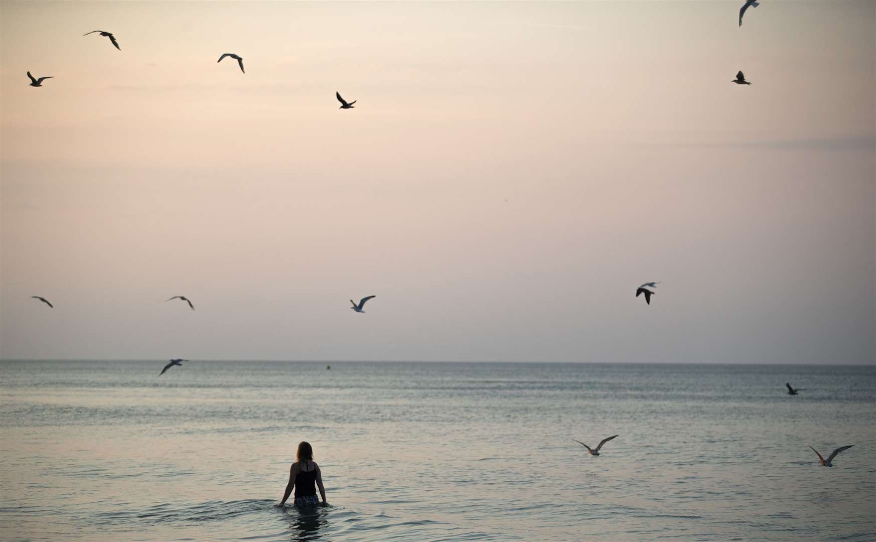 A dawn swim at Bournemouth (Andrew Matthews/PA)