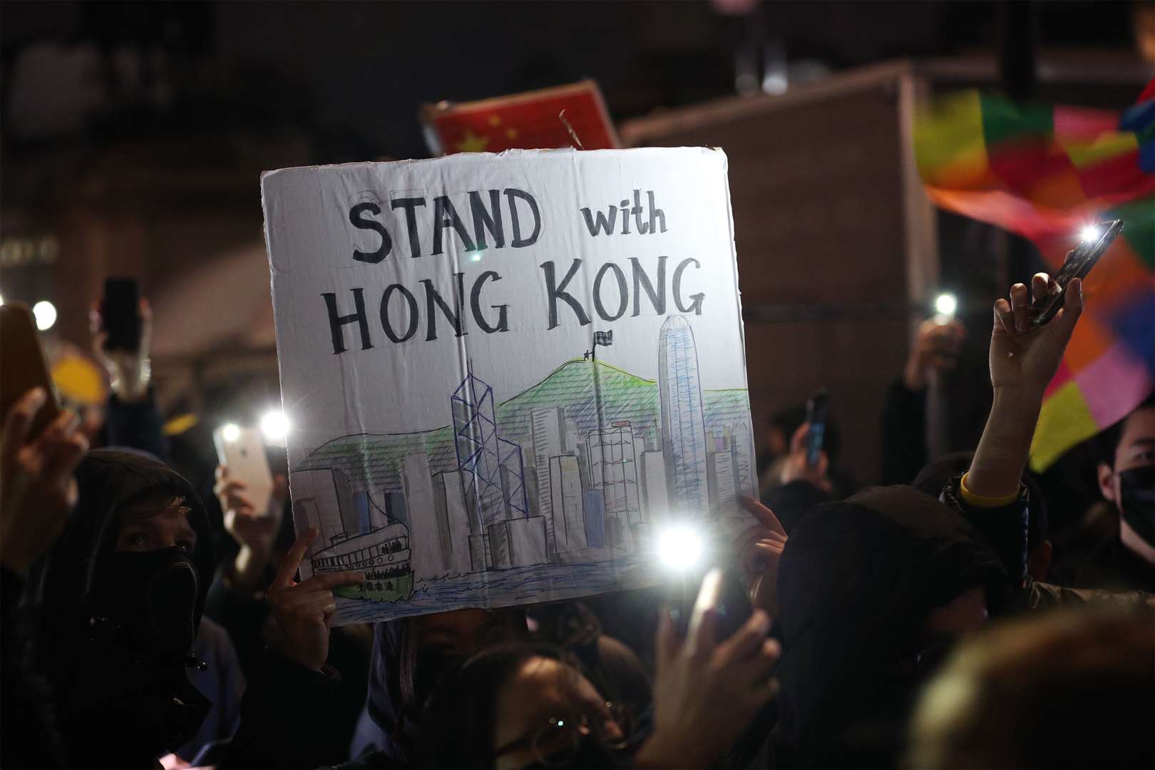 Rallies took place in solidarity with Hong Kong pro-democracy protesters (Yui Mok/PA)