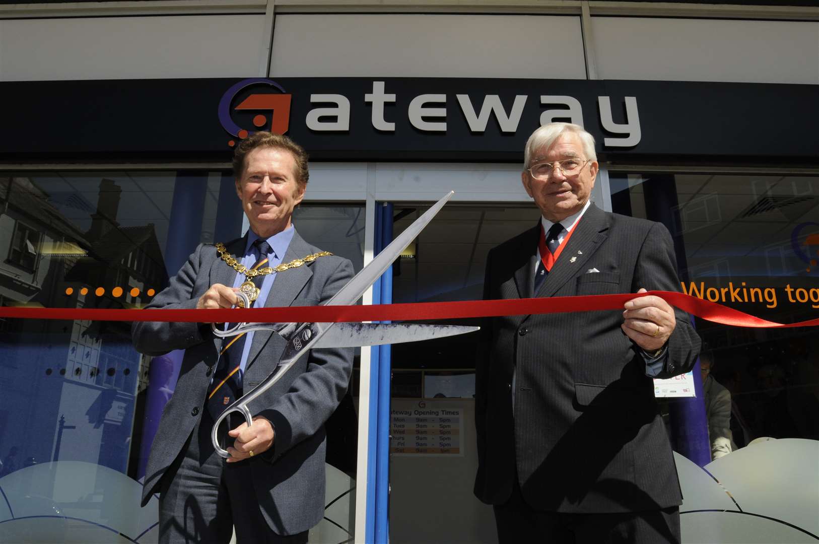 Stock pic: Official opening of Dover Gateway with Bernard Butcher and Bill Hayton