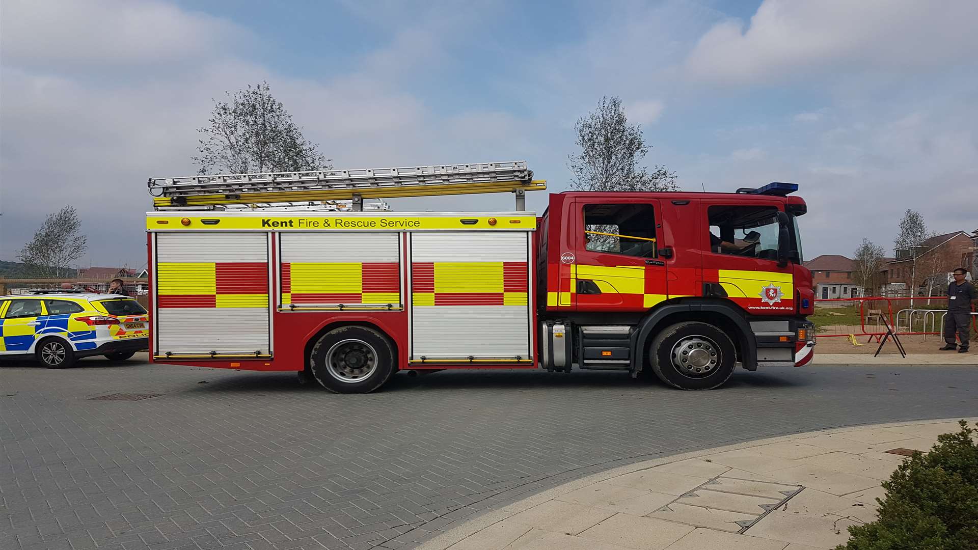 Emergency services rushed to the housing estate