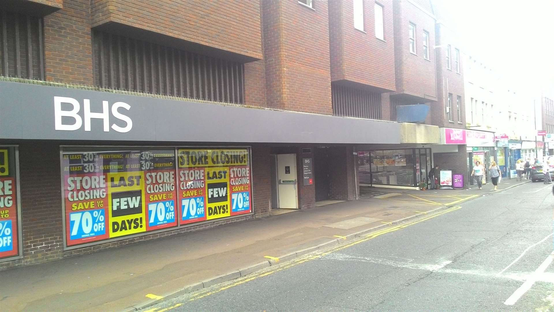 The BHS in Maidstone prior to its closure in 2016
