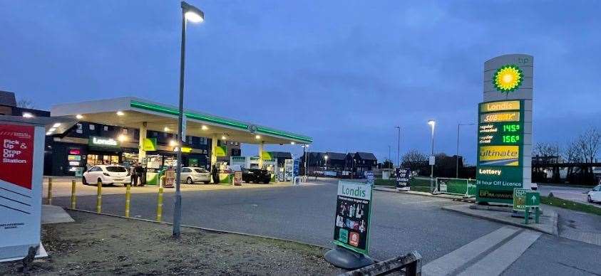 The BP petrol station in St Paul's Street, Milton Regis